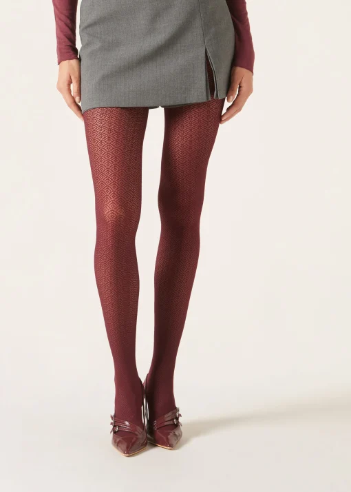 Collant 50 Denari Microrete Geometrico