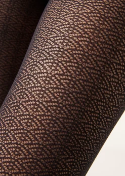 Collant 50 Denari Microrete Geometrico