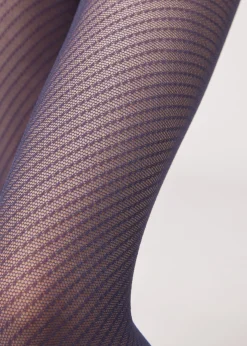 Collant a Retina 50 Denari Motivo Tratteggi da Bambina