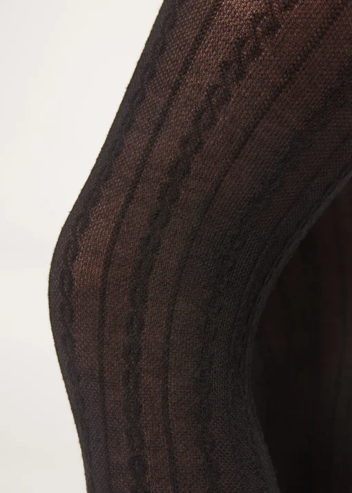 Collant Cashmere con Trecce Bambina