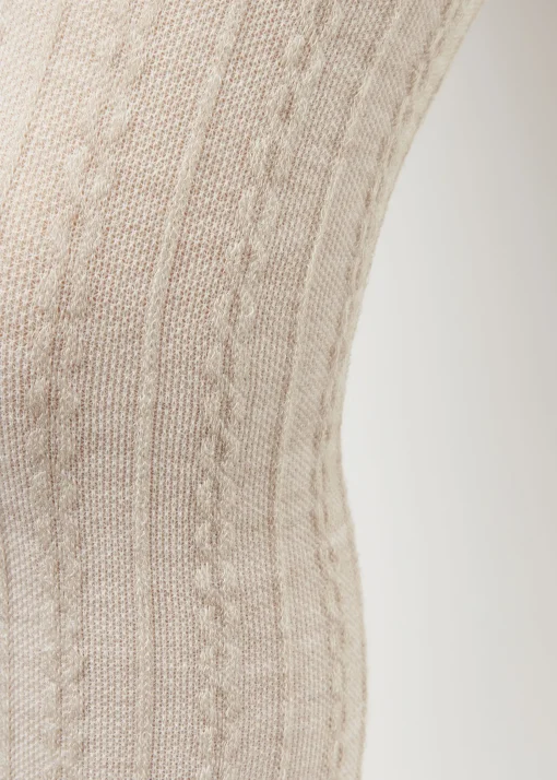 Collant Cashmere con Trecce Bambina
