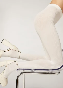 Collant con Cashmere a Coste