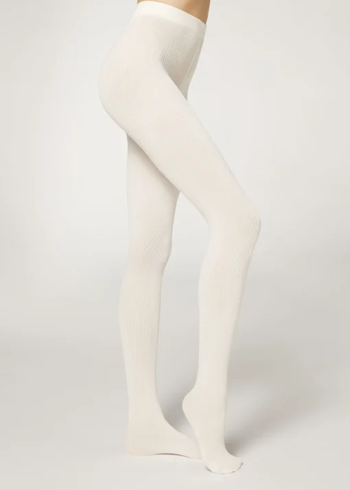Collant con Cashmere a Coste