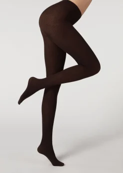 Collant con Cashmere a Coste