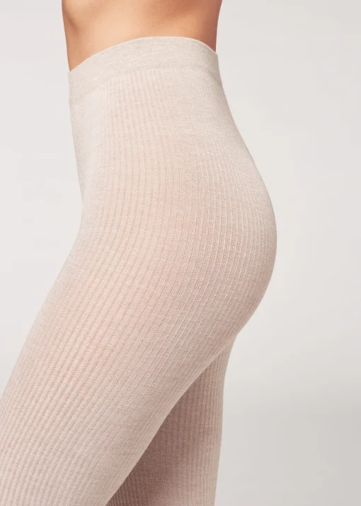 Collant con Cashmere a Coste