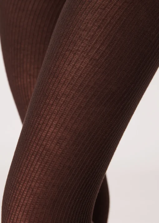 Collant con Cashmere a Coste