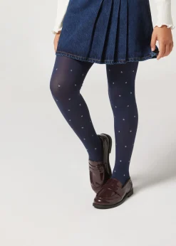 Collant Coprenti con Glitter Bambina