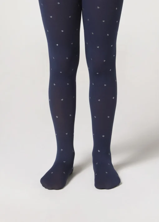 Collant Coprenti con Glitter Bambina