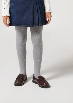 Collant Coprenti con Strass Bambina