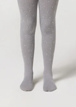 Collant Coprenti con Strass Bambina