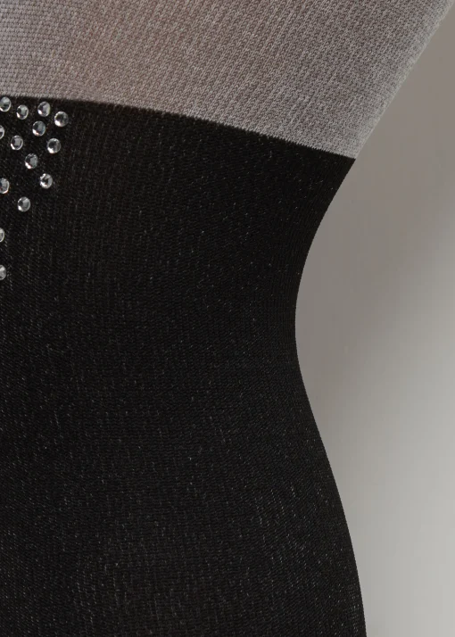Collant Effetto Parigina con Strass Bambina