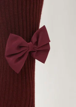 Collant in Cotone a Costine con Fiocco da Bambina