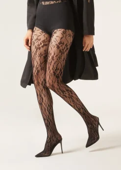 Collant in Pizzo con Scarpe