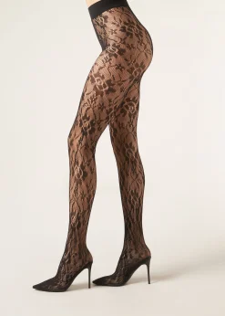 Collant in Pizzo con Scarpe