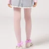 Collant in Tulle 30 Denari con Fiocco da Bambina