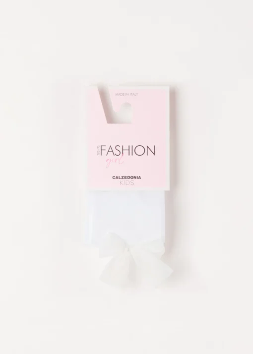Collant in Tulle 30 Denari con Fiocco da Bambina