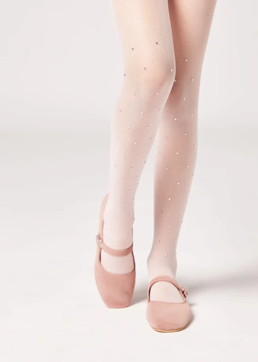Collant in Tulle con Strass da Bambina