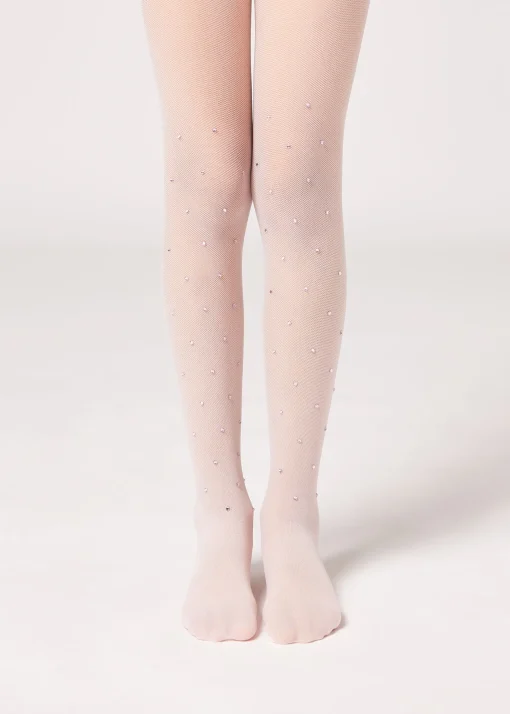 Collant in Tulle con Strass da Bambina