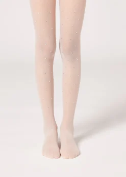 Collant in Tulle con Strass da Bambina