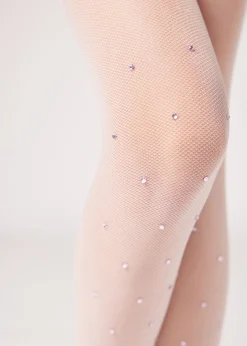 Collant in Tulle con Strass da Bambina
