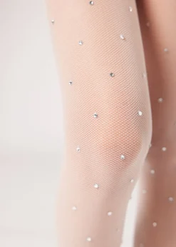 Collant in Tulle con Strass da Bambina