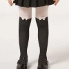Collant Longuette con Fiocco Strass da Bambina