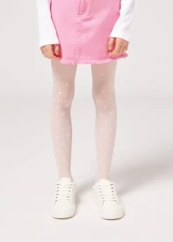 Collant Velati 30 Denari a Rombi e Cuori da Bambina