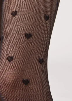 Collant Velati 30 Denari a Rombi e Cuori da Bambina