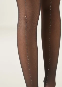 Collant Velati 30 Denari con Riga Dietro Glitter
