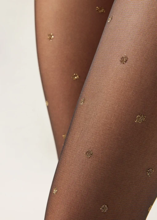 Collant Velati 30 Denari Glitter Pois