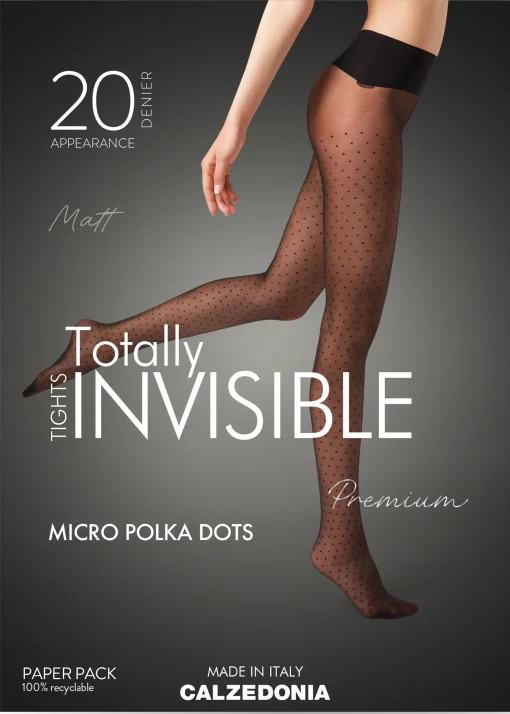 Collant Velati 20 Denari Invisible a Pois