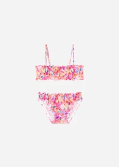Costume Due Pezzi Bambina Blurred Flower
