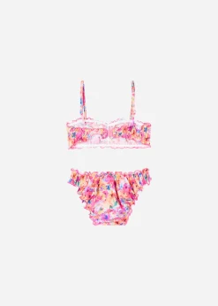 Costume Due Pezzi Bambina Blurred Flower