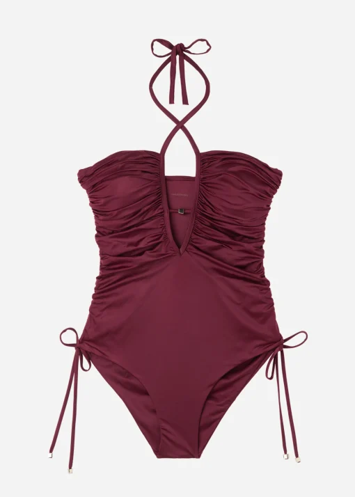 Costume Intero Contenitivo Leggermente Imbottito Shiny Satin