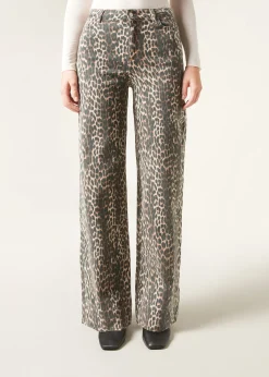 Jeans a Palazzo Animalier