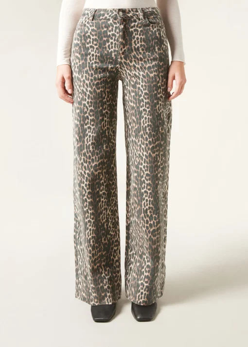 Jeans a Palazzo Animalier
