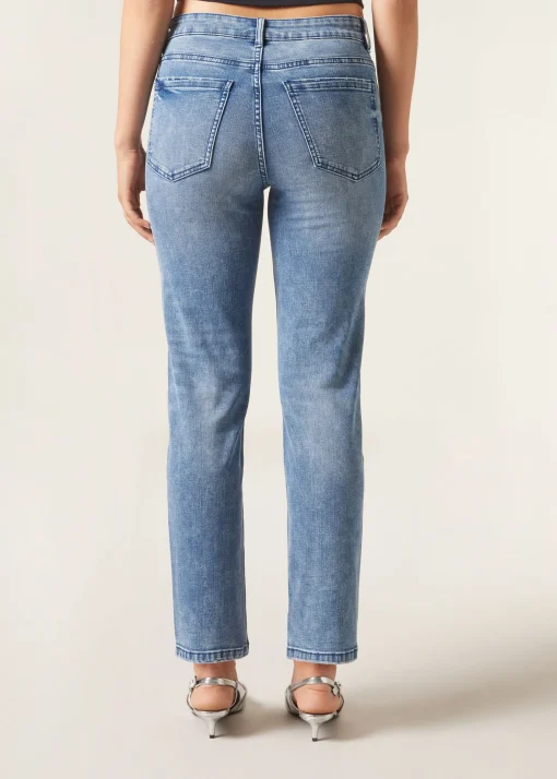 Jeans con Strass Elasticizzati