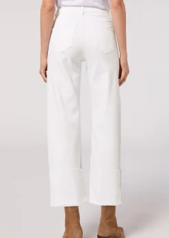 Jeans Culotte con Risvolto
