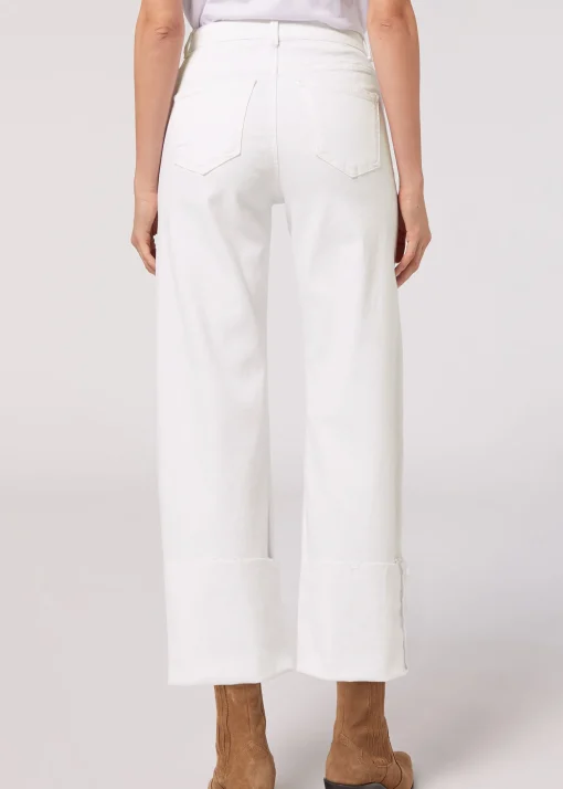 Jeans Culotte con Risvolto