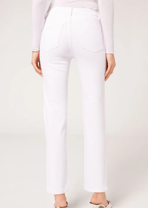 Jeans Elasticizzato con Strass