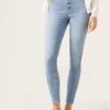 Jeans Super Skinny con Bottoni