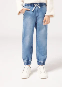 Jogger in Denim Elasticizzato  Bambini