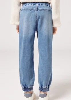 Jogger in Denim Elasticizzato  Bambini