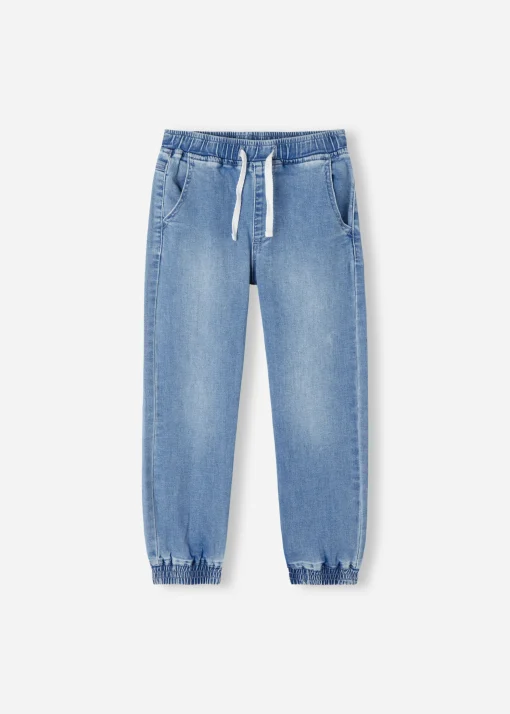 Jogger in Denim Elasticizzato  Bambini