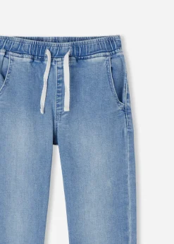 Jogger in Denim Elasticizzato  Bambini