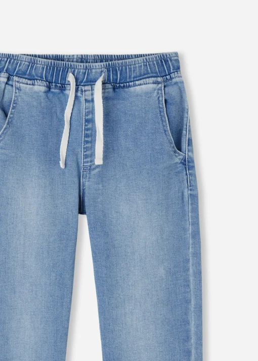 Jogger in Denim Elasticizzato  Bambini