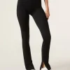 Leggings a Zampa con Spacco Laterale
