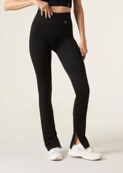 Leggings a Zampa con Spacco Laterale
