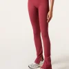 Leggings a Zampa con Spacco Laterale