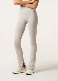 Leggings a Zampa con Spacco Laterale